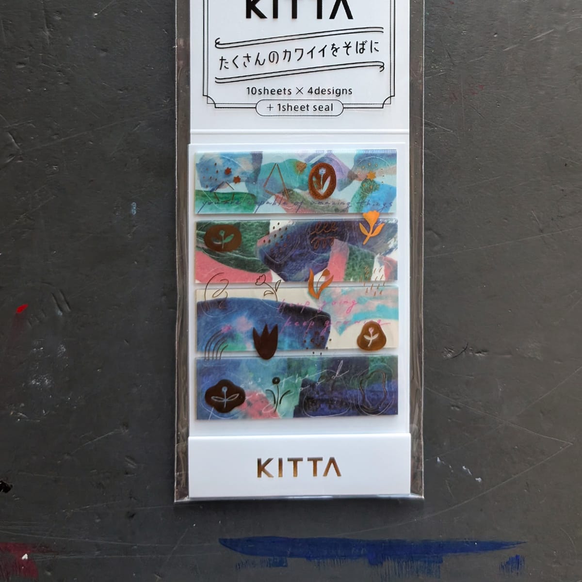 Hitotoki Washi Tape Message Hitotoki - KITTA Collage - Washi Tape Strips + Stickers