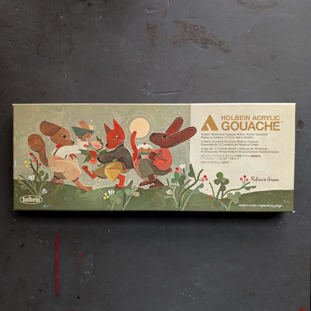 Holbein Artist Materials Acrylic Gouache Set Holbein - Acrylic Gouache - Rebecca Green's 12 Colour Set Collection - 20mL Tubes