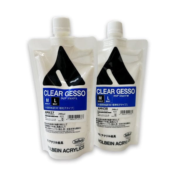 Holbein Artist Materials Acrylic Ground Holbein - Clear Gesso - 300mL Poly Bags