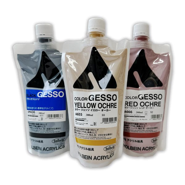 Holbein Artist Materials Acrylic Ground Holbein - Colour Gesso - 300mL Poly Bags