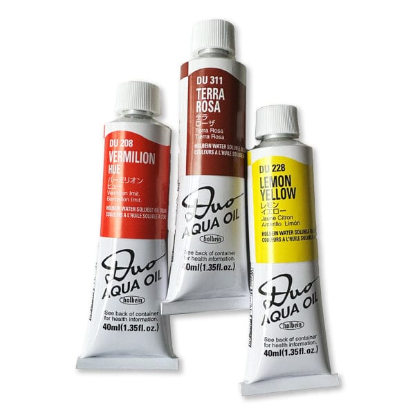 Holbein Artist Materials Water Mixable Oil Colour Holbein - DUO Aqua Oil - Water Soluble Oil Colours - 40mL Tubes - Series A