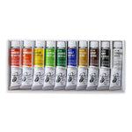 Holbein Artist Materials Water Mixable Oil Colour Set Holbein - DUO Aqua Oil - Water Soluble Oil Colours - 10 Colour Compact Set - Item #DU931