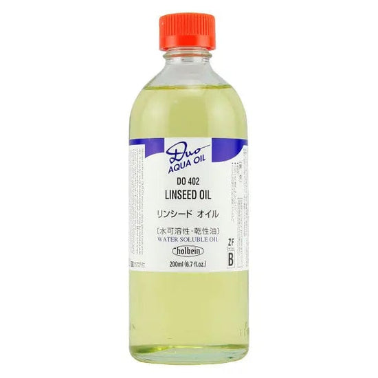 Holbein Artist Materials Water Mixable Oil Medium Holbein - DUO Aqua Oil - Linseed Oil - 200mL Bottle