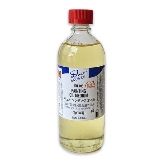 Holbein Artist Materials Water Mixable Oil Medium Holbein - DUO Aqua Oil - Painting Medium - 200mL Bottle - Item #DO405