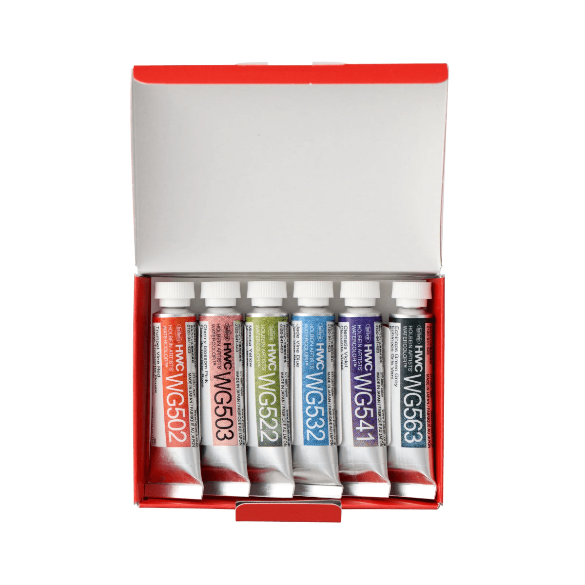 Holbein Artist Materials Watercolour Set Holbein - Artists' Granulating Watercolour - Flower - Set of 6 Colours - 5mL Tubes