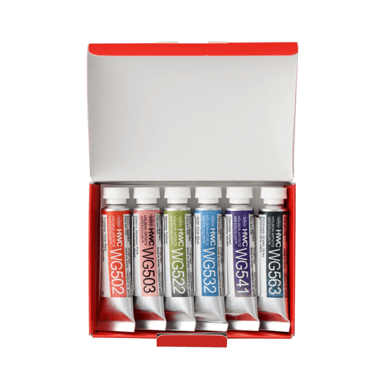 Holbein Artist Materials Watercolour Set Holbein - Artists' Granulating Watercolour - Flower - Set of 6 Colours - 5mL Tubes