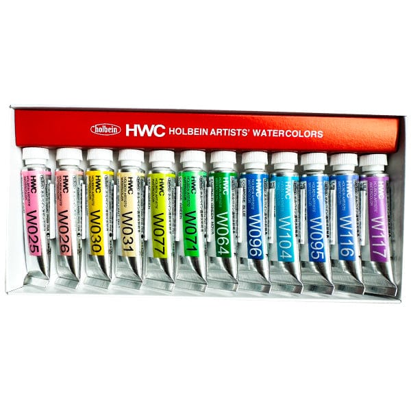 Holbein Artist Materials Watercolour Set Holbein - Artists' Watercolour - Set of 12 Pastel Colours - 5mL Tubes W452