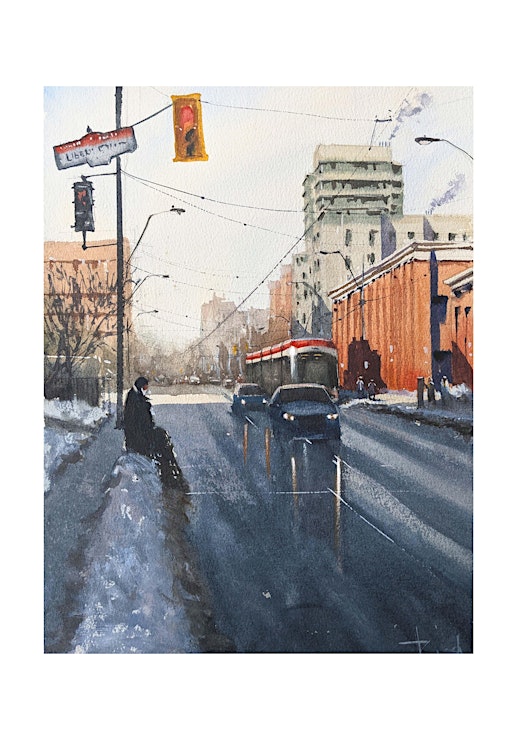 Toronto in Soft Colors: Create Relaxing Watercolor Cityscapes