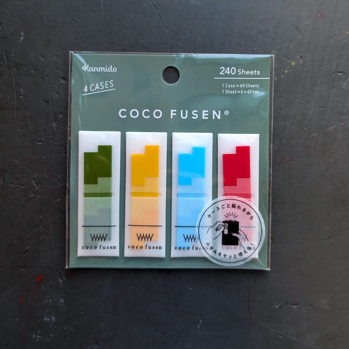 Kanmido Stationery Moss Green Kanmido - Coco Fusen Sticky Tabs - Bookmark Packs