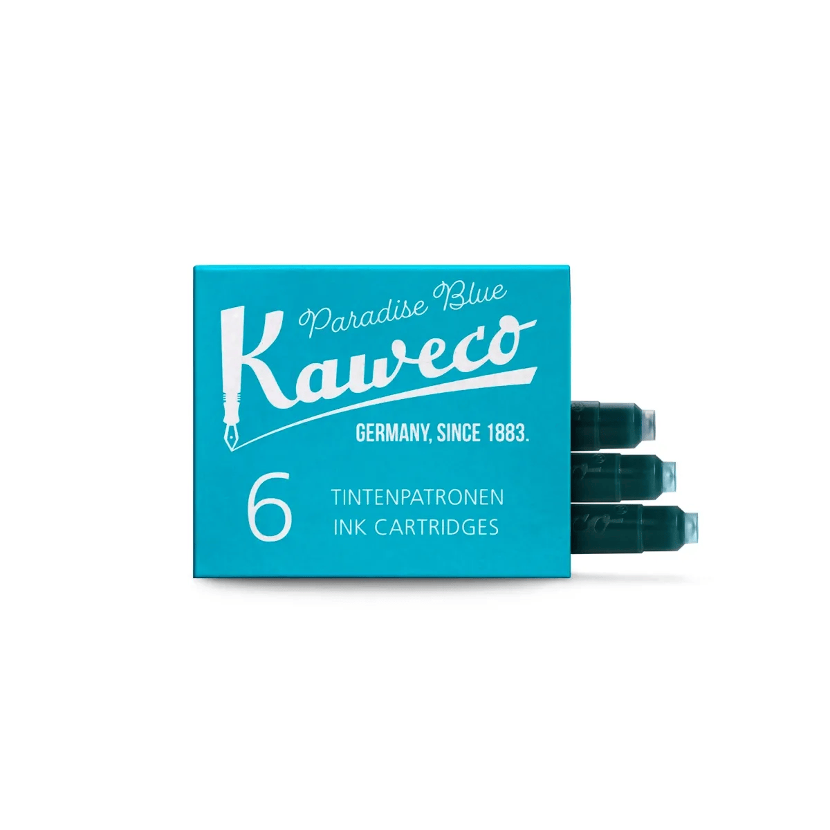 Kaweco Fountain Pen Ink Paradise Blue Kaweco - Ink Cartridges - 6 Packs