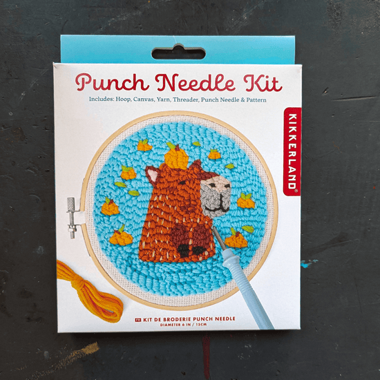Kikkerland Design Inc. Needlecraft Kit Capybara Kikkerland - Punch Needle Kits