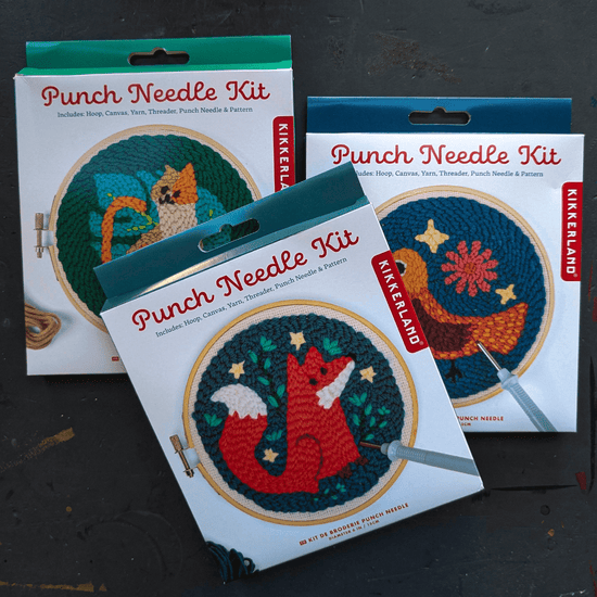 Kikkerland Design Inc. Needlecraft Kit Kikkerland - Punch Needle Kits