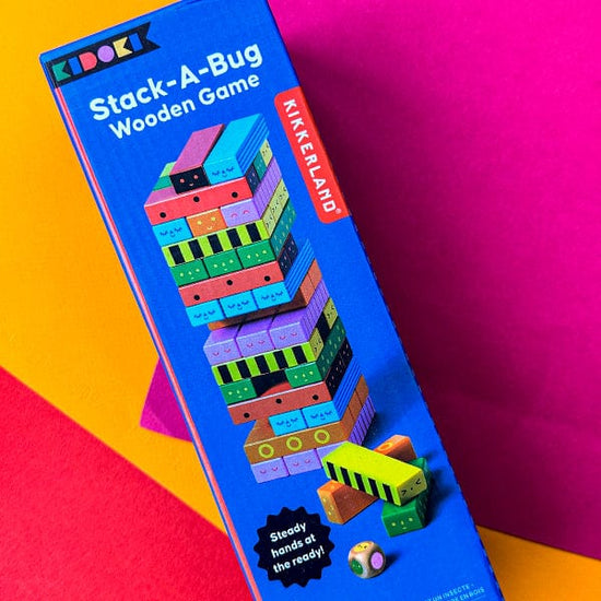 Kikkerland Design Inc. Toy Kikkerland - Stack-A-Bug - Wooden Balance Game - Item #KID20-F