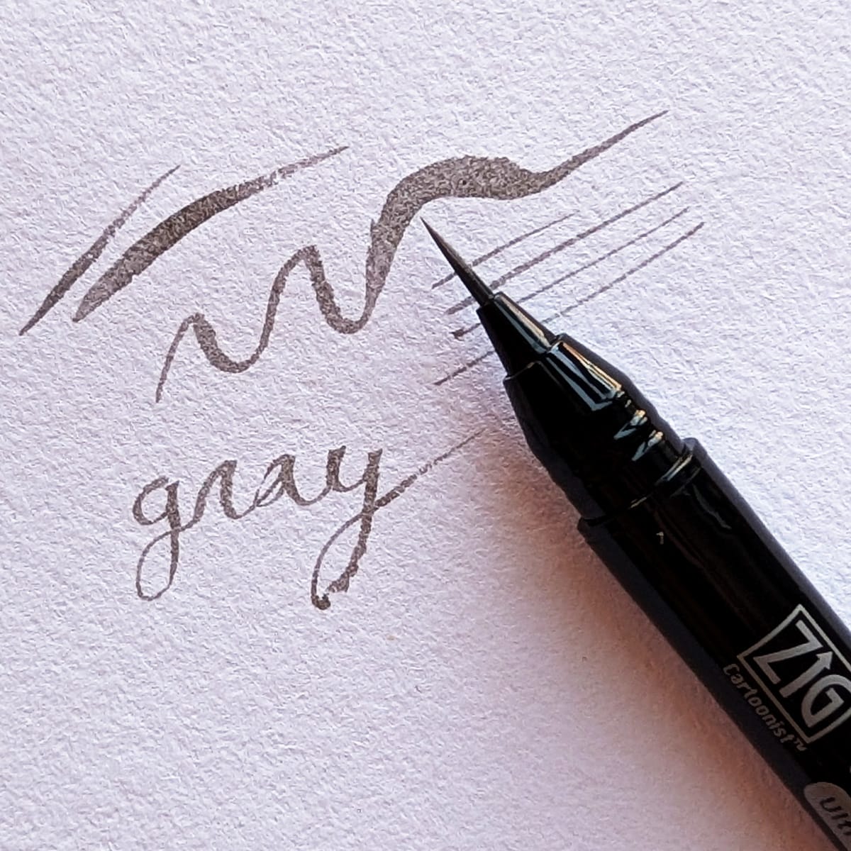 Kuretake Brush Pen Grey Kuretake - Ai Liner - Ultra Fine Brush Pens