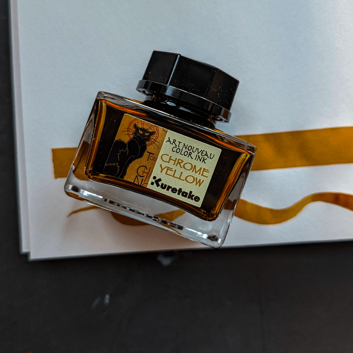 Kuretake Drawing Ink Chrome Yellow Kuretake - Ink-Cafe - Art Nouveau Colour Ink - 20g Bottles