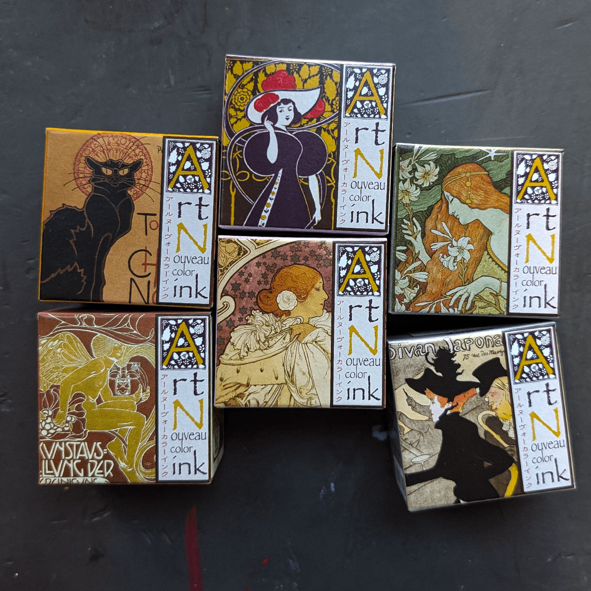 Kuretake Drawing Ink Kuretake - Ink-Cafe - Art Nouveau Colour Ink - 20g Bottles