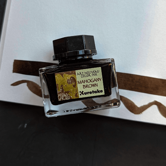 Kuretake Drawing Ink Mahogany Brown Kuretake - Ink-Cafe - Art Nouveau Colour Ink - 20g Bottles