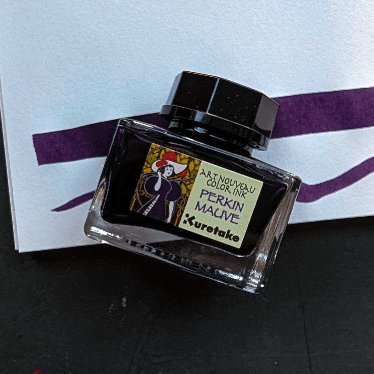 Kuretake Drawing Ink Perkin Mauve Kuretake - Ink-Cafe - Art Nouveau Colour Ink - 20g Bottles