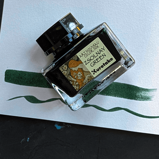 Kuretake Drawing Ink Zsolnay Green Kuretake - Ink-Cafe - Art Nouveau Colour Ink - 20g Bottles