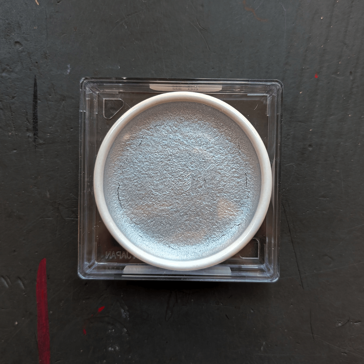 Kyowa Trading Co. Watercolour Pan Silver - #60 Gansai Tambi -  Large Metallic Watercolours in Ceramic Palette