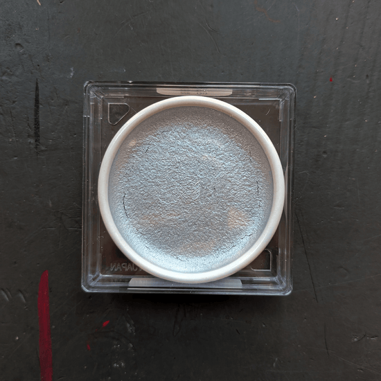 Kyowa Trading Co. Watercolour Pan Silver - #60 Gansai Tambi -  Large Metallic Watercolours in Ceramic Palette