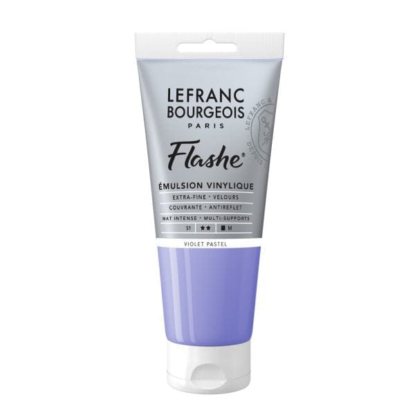Lefranc & Bourgeois Acrylic Paint Pastel Violet Flashe - Vinyl Emulsion Paint - Individual 80mL Tubes - Series 1
