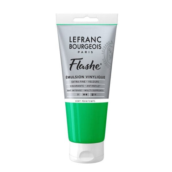 Lefranc & Bourgeois Acrylic Paint Spring Green Flashe - Vinyl Emulsion Paint - Individual 80mL Tubes - Series 1
