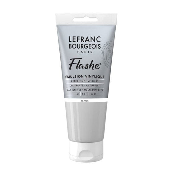Lefranc & Bourgeois Acrylic Paint White Flashe - Vinyl Emulsion Paint - Individual 80mL Tubes - Series 1