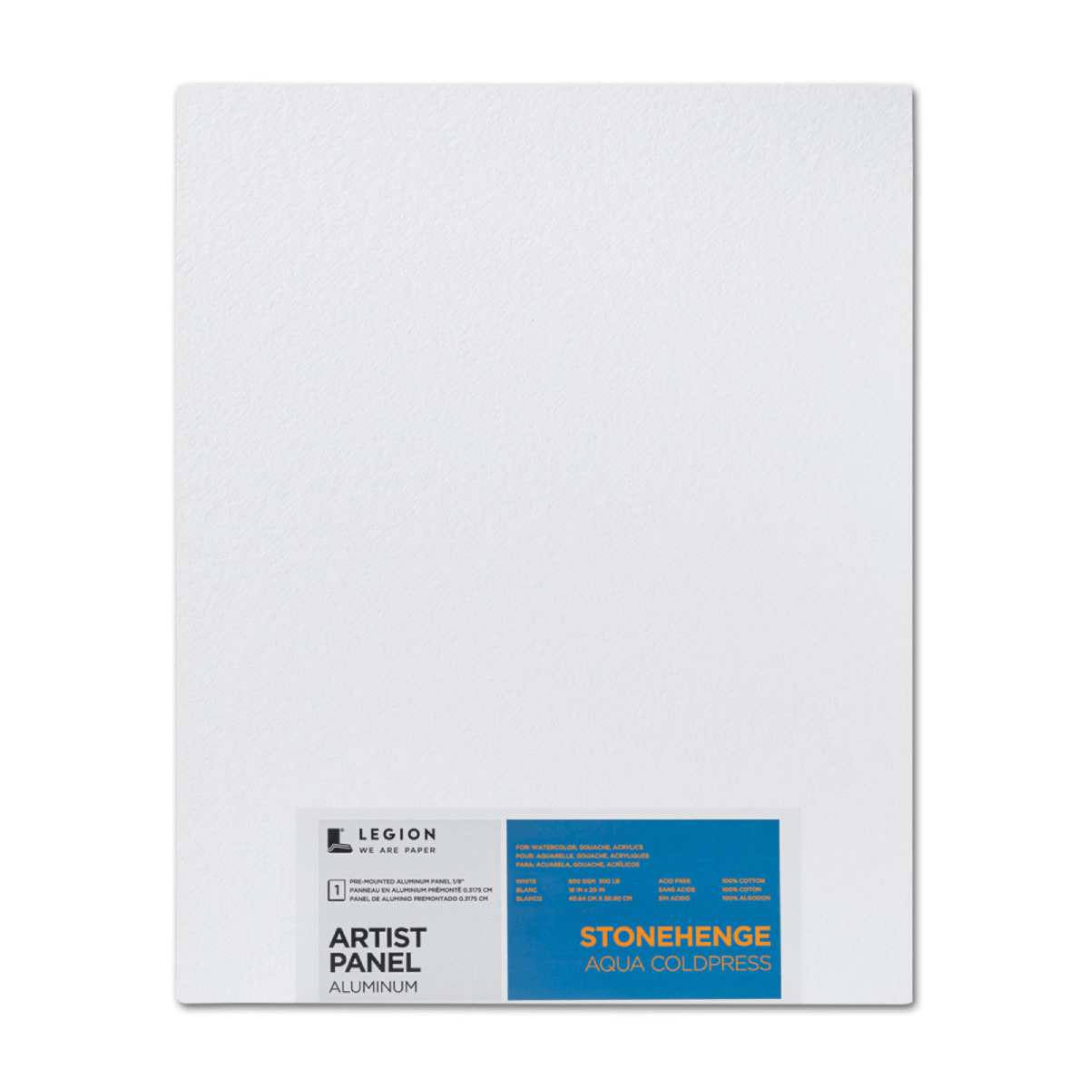 Legion Paper Alupanel Stonehenge - Aqua Coldpress - Aluminium Artist Panel - 16x20"
