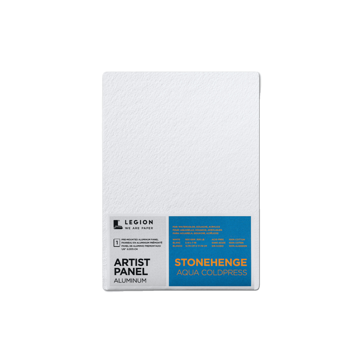 Legion Paper Alupanel Stonehenge - Aqua Coldpress - Aluminium Artist Panel - 5x7"