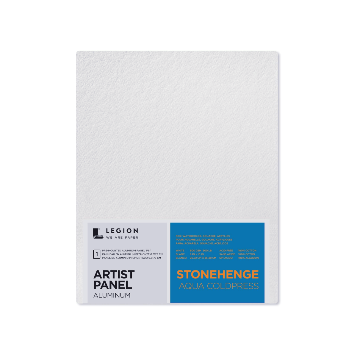 Legion Paper Alupanel Stonehenge - Aqua Coldpress - Aluminium Artist Panel - 8x10"