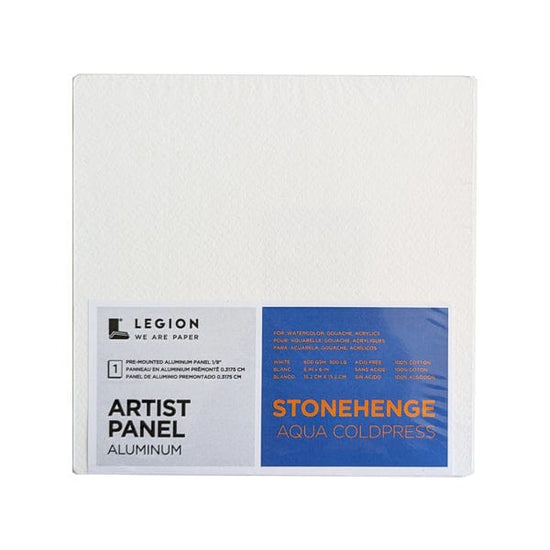 Legion Paper Alupanel Stonehenge - Aqua Coldpress - Aluminum Artist Panel - 6x6"