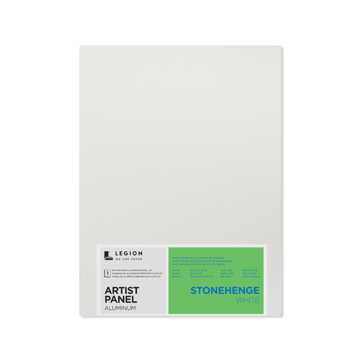 Legion Paper Alupanel Stonehenge - White Paper - Aluminium Artist Panel - 12x16"