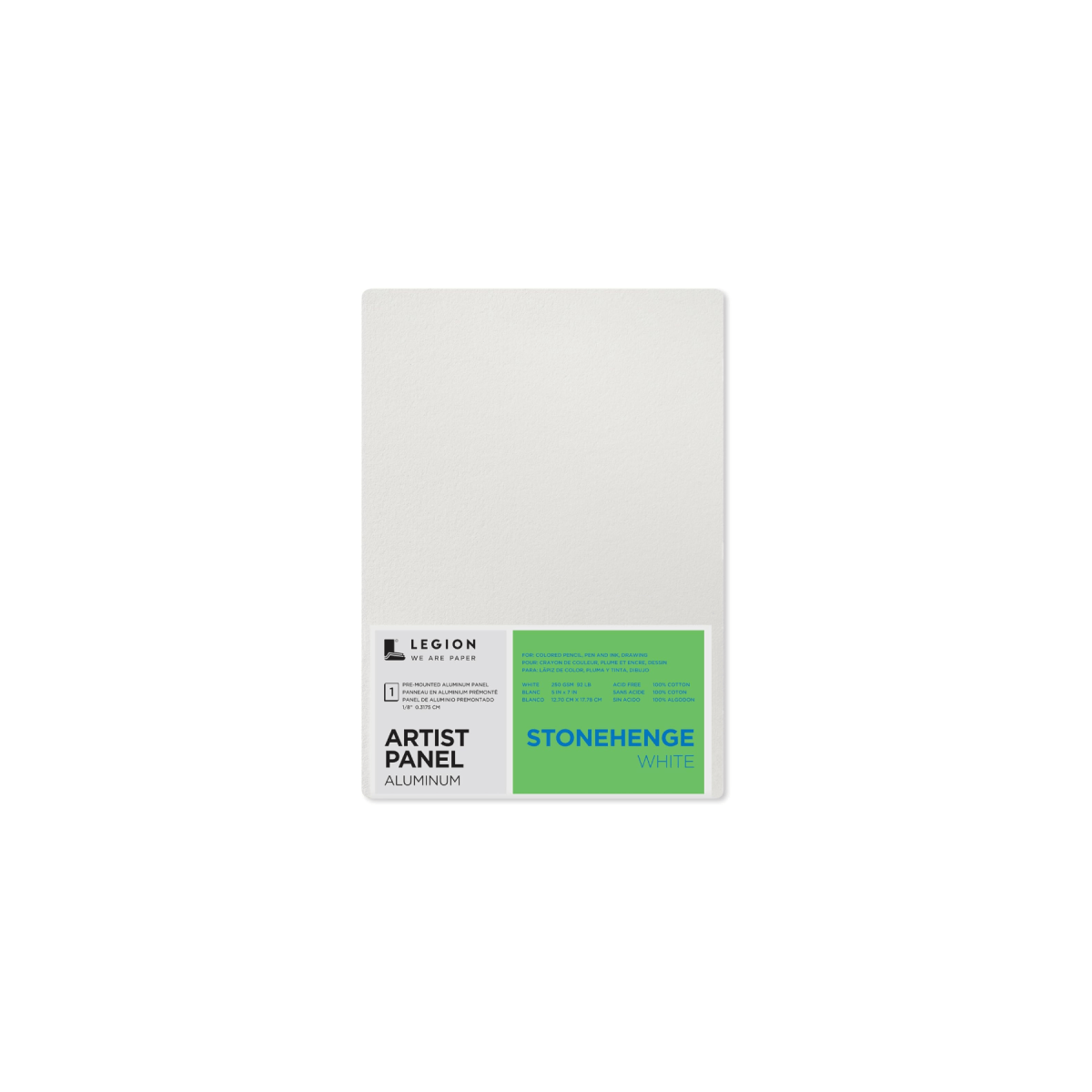 Legion Paper Alupanel Stonehenge - White Paper - Aluminium Artist Panel - 5x7"