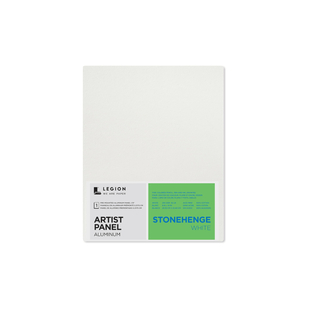 Legion Paper Alupanel Stonehenge - White Paper - Aluminium Artist Panel - 8x10"