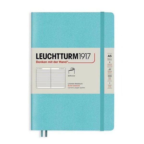 Leuchtturm1917 Notebook Aquamarine / Ruled Leuchtturm1917 - Medium Notebook - Softcover - A5