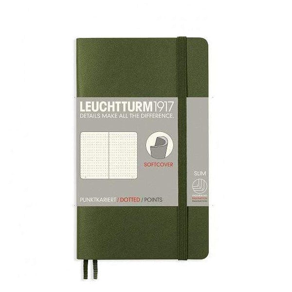 Leuchtturm1917 Notebook Army / Dotted Leuchtturm1917 - Pocket Notebook - Softcover - A6