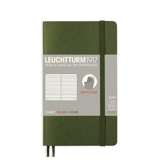 Leuchtturm1917 Notebook Army / Ruled Leuchtturm1917 - Pocket Notebook - Softcover - A6