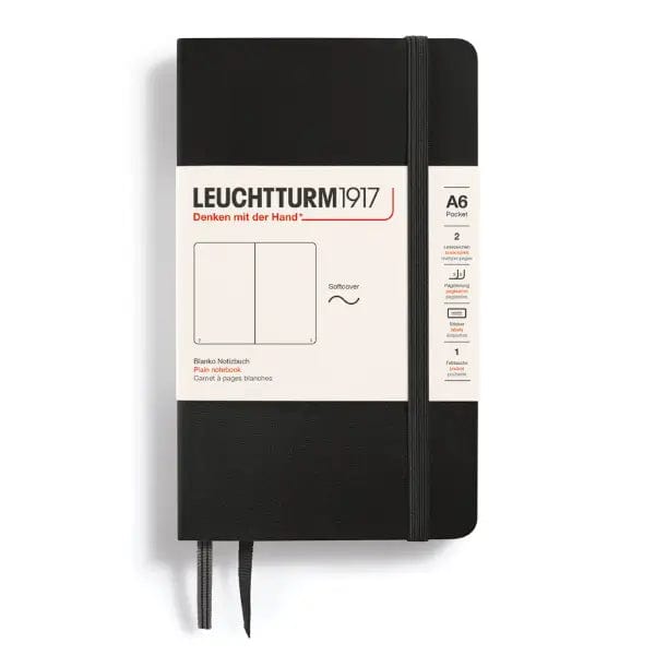 Leuchtturm1917 Notebook Black / Plain Leuchtturm1917 - Pocket Notebook - Softcover - A6