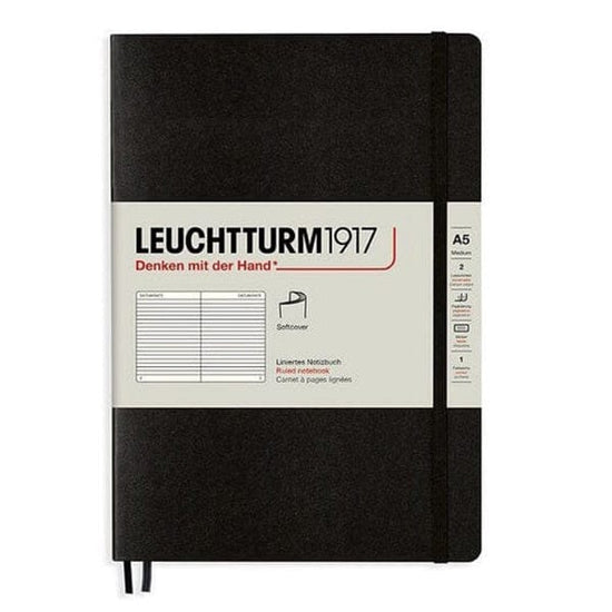 Leuchtturm1917 Notebook Black / Ruled Leuchtturm1917 - Medium Notebook - Softcover - A5