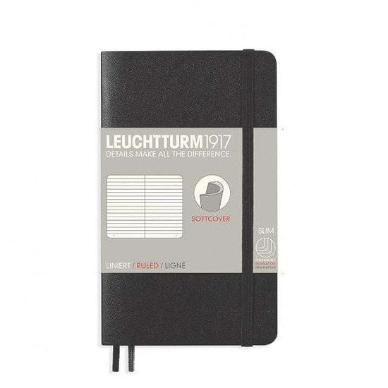 Leuchtturm1917 Notebook Black / Ruled Leuchtturm1917 - Pocket Notebook - Softcover - A6