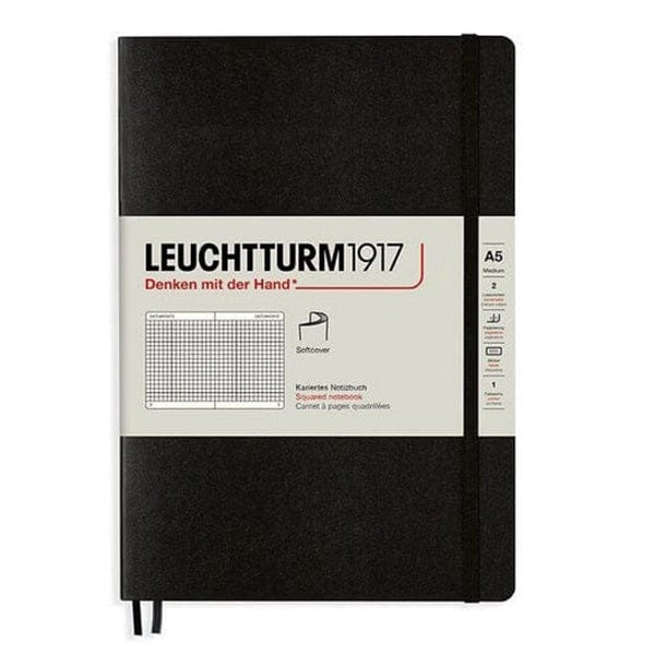 Leuchtturm1917 Notebook Black / Squared Leuchtturm1917 - Medium Notebook - Softcover - A5