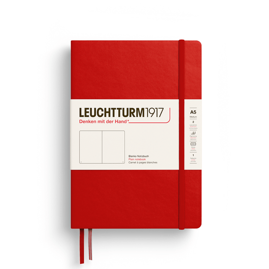 Leuchtturm1917 Notebook Cherry / Plain Leuchtturm1917 - Medium Notebook - Hardcover - A5