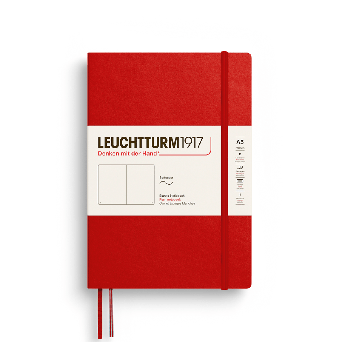 Leuchtturm1917 Notebook Cherry / Plain Leuchtturm1917 - Medium Notebook - Softcover - A5