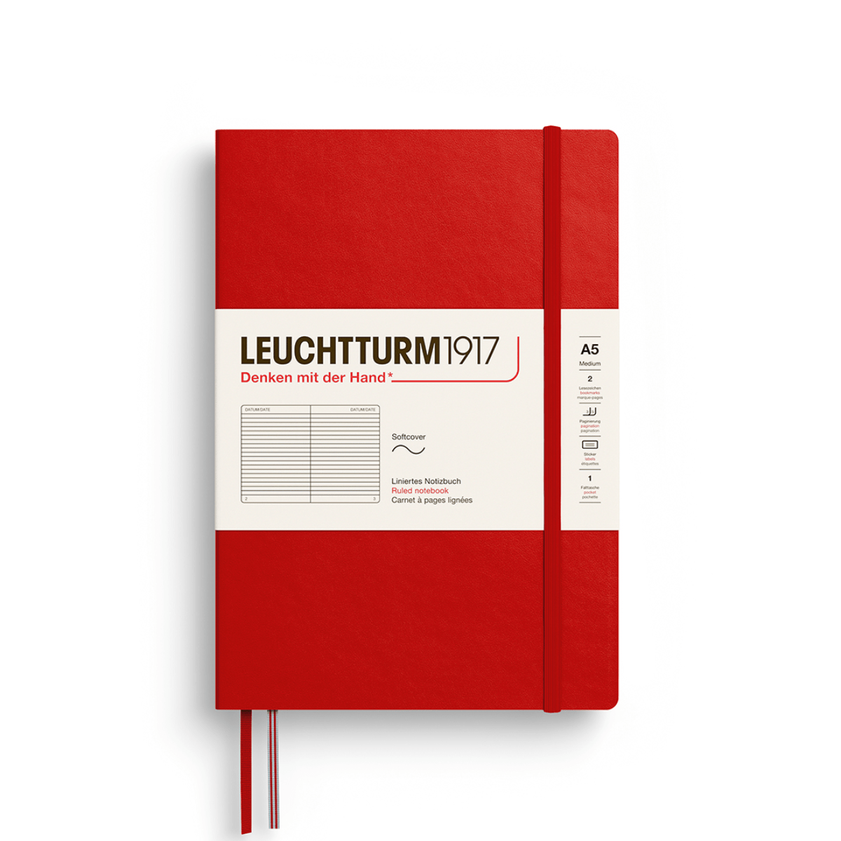 Leuchtturm1917 Notebook Cherry / Ruled Leuchtturm1917 - Medium Notebook - Softcover - A5