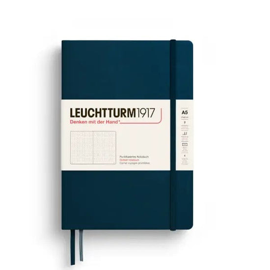 Leuchtturm1917 Notebook Deep Sea / Dotted Leuchtturm1917 - Medium Notebook - Hardcover - A5