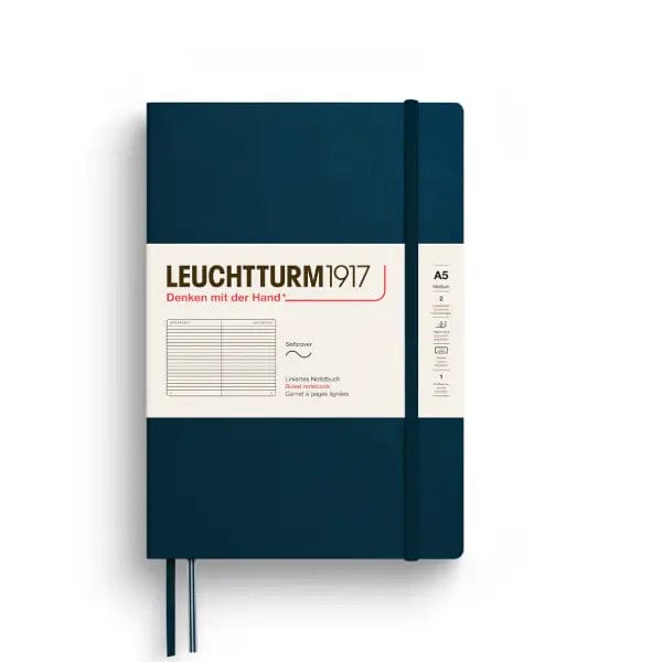 Leuchtturm1917 Notebook Deep Sea / Ruled Leuchtturm1917 - Medium Notebook - Softcover - A5