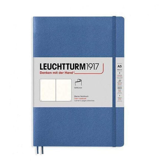 Leuchtturm1917 Notebook Denim / Plain Leuchtturm1917 - Medium Notebook - Softcover - A5