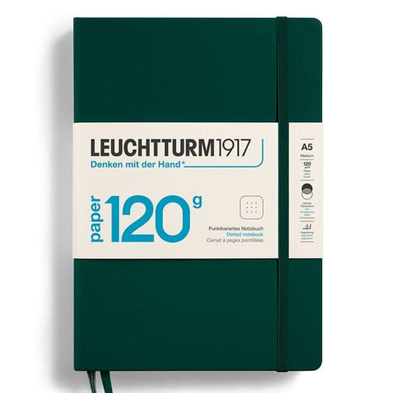 Leuchtturm1917 Notebook Forest Green / Dotted Leuchtturm1917 - Edition 120g - Medium Notebook - Hardcover - A5
