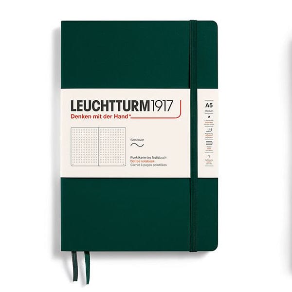 Leuchtturm1917 Notebook Forest Green / Dotted Leuchtturm1917 - Medium Notebook - Softcover - A5